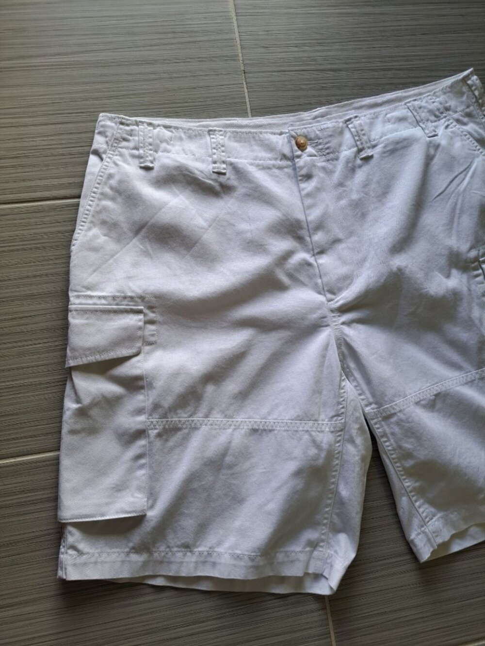 Polo Ralph Lauren Size 40 White Relaxed Fit Cargo Shorts Cotton Pony Logo Beach - Picture 5 of 15